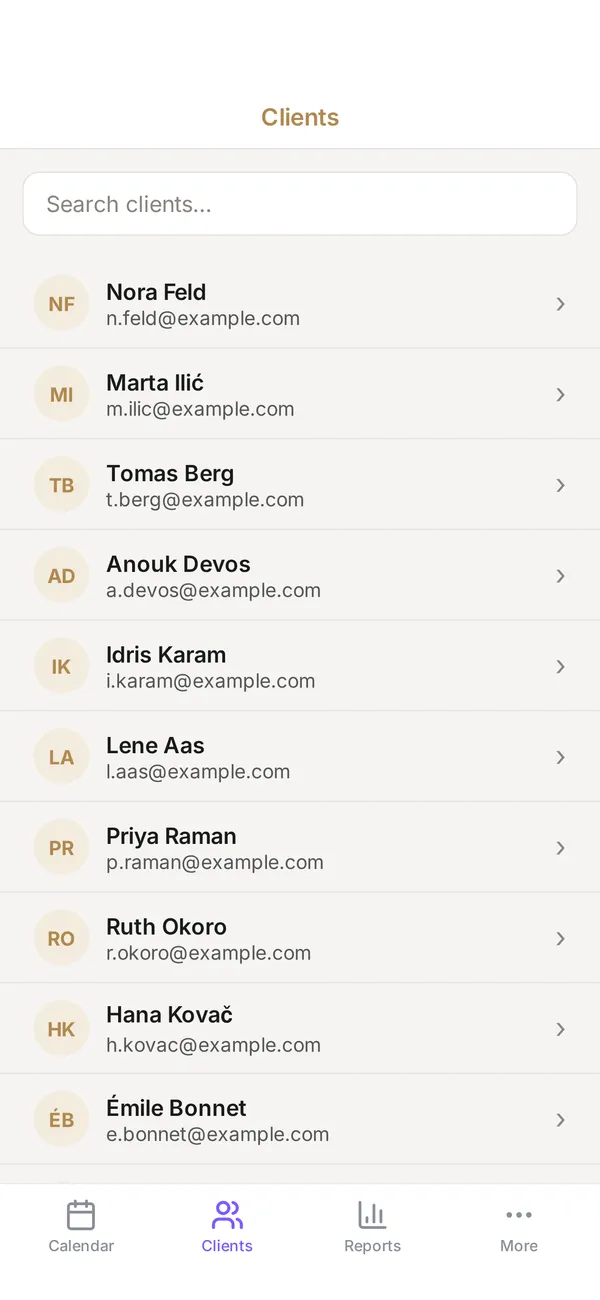 Lorenly client list